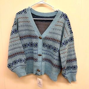 Ladies button up cardigan. NWT